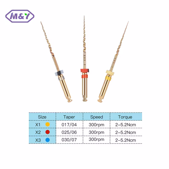 Material médico dental Niti endodontic 06 arquivos cônicos Belident HS arquivos 25# com CE
