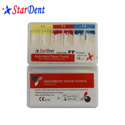 Ponto de papel absorvente para material de enchimento dentário (cone F)