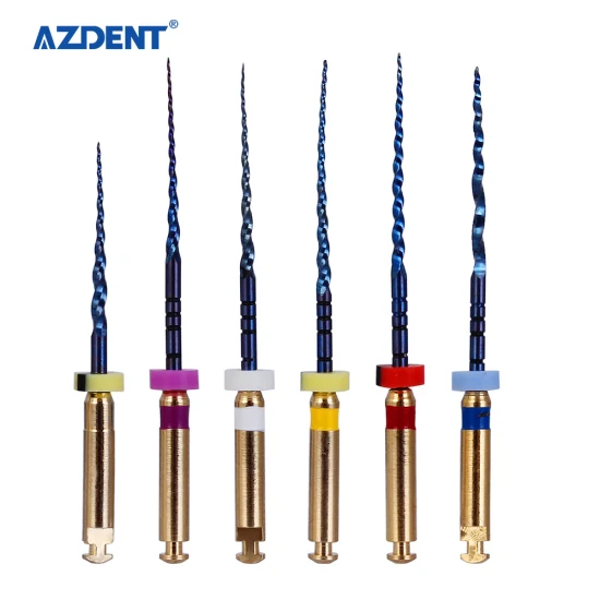 Azdent Dental Engine Use Niti Super Rotary File Calor Ativado Arquivos de raiz de canal endodôntico 25mm Sx